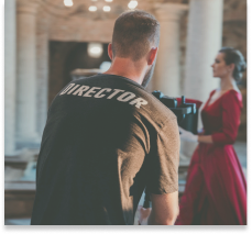 Director filming a scene